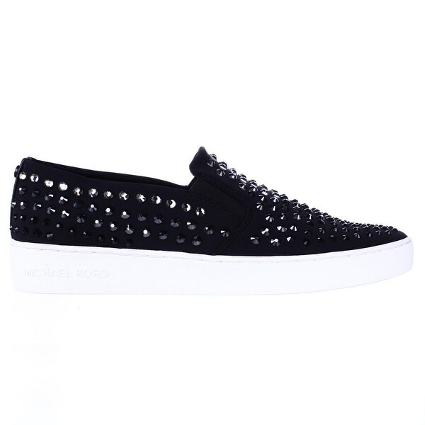 mk black slip on shoes