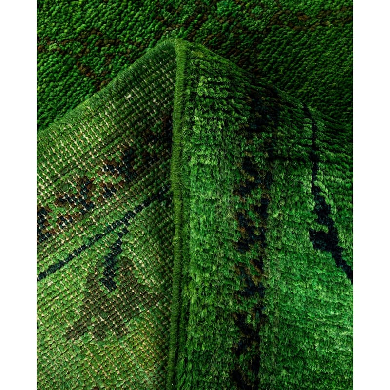 Overdyed One-of-a-Kind Hand-Knotted Area Rug - Green - 4' 9" x 6' 7"