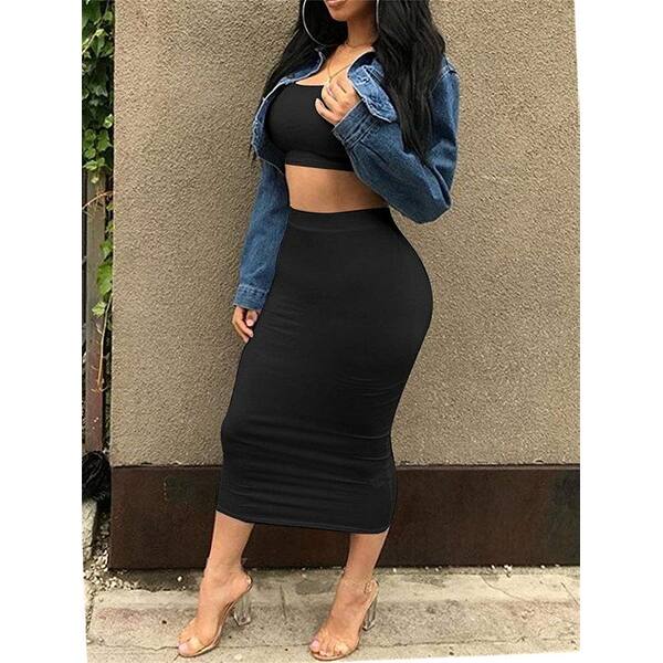 Shop Gobles Women S Sexy Summer Outfits Bodycon Tank Top Midi