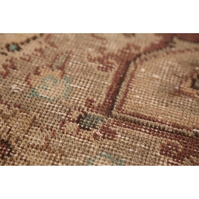 Hand Knotted Oriental 100% Wool Carpet Traditional Medallion Pink Tabriz Area Rug - 12' 9'' X 11' 1''