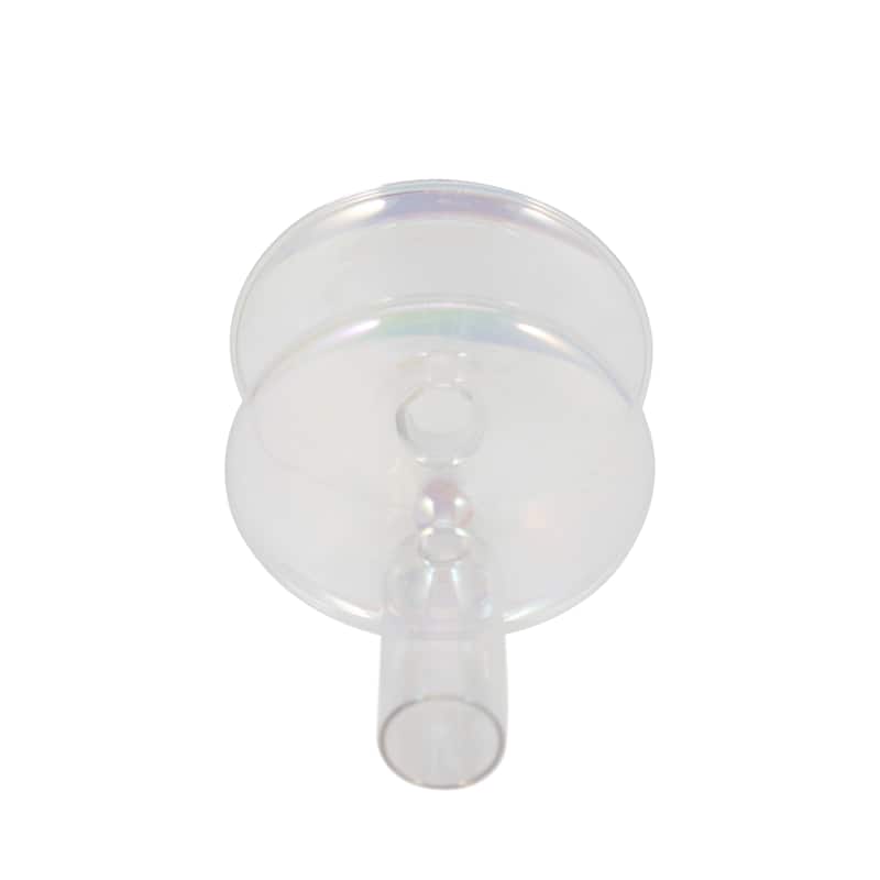 Sculptural Glass Candle Holder with Rounded Accent Base - Modern Tabletop Candle Holder for Any Room