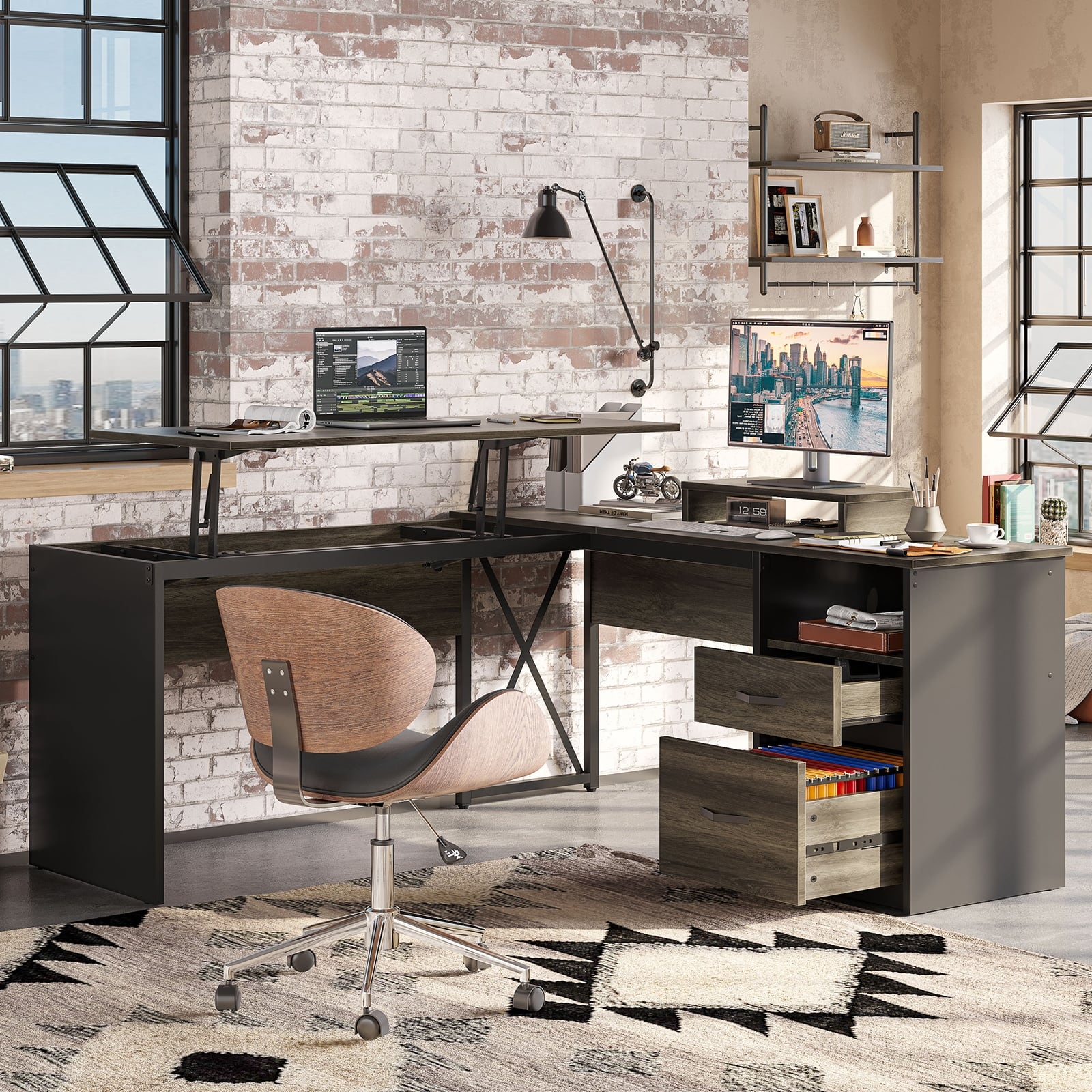Option Retro Grey Oak-Dark  