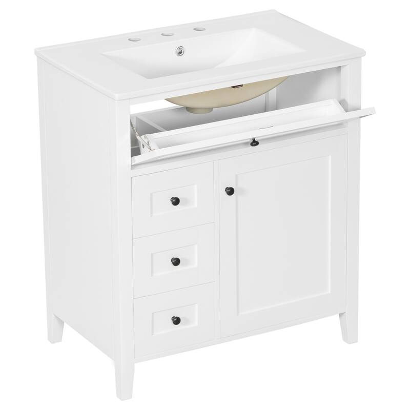 GDFStudio - Oliver Harrington Modern Freestanding Bathroom Vanity with Efficient Storage