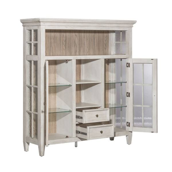 Shop Heartland Antique White Two Glass Doors Display Cabinet