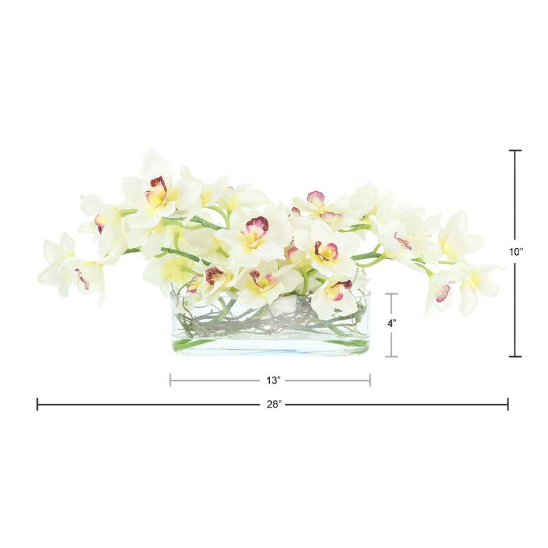 Modern Arrangement with Orchids and Curly Willow