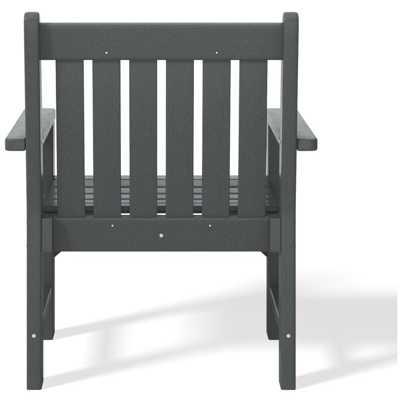Polytrends Laguna Outdoor Patio 3-Piece Garden Arm Chair Conversation Set With Side Table