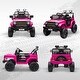preview thumbnail 27 of 25, Qaba 12V Ride On Truck, Battery Powered Kids Electric Car with Spring Suspension, Remote, LED Headlights, Horn, USB Music