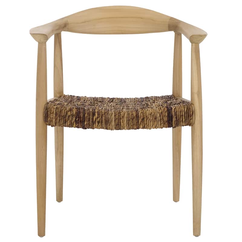 SAFAVIEH HOME Bandelier Banana Weaved Dining Chair - 25"W x 22"D x 31"H - Natural/Natural