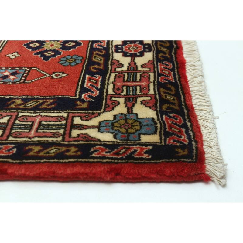 ECARPETGALLERY Hand-knotted Kayseri Vintage Red Wool Rug - 3'3 x 5'0