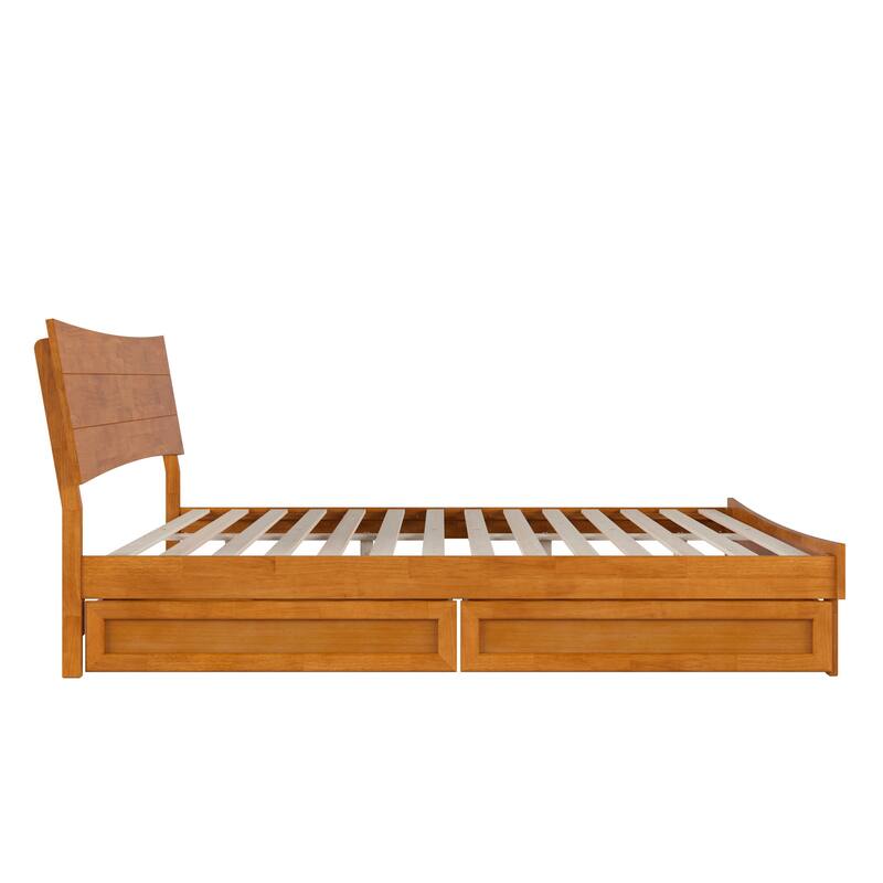 Phoenix Wood Platform Bed with Storage Drawers