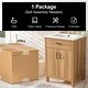 preview thumbnail 34 of 37, Natural Oak Bathroom Vanity with Ceramic Sink Solid Wood MDF Storage Cabinet for Bathroom 24/30/48/60 inches