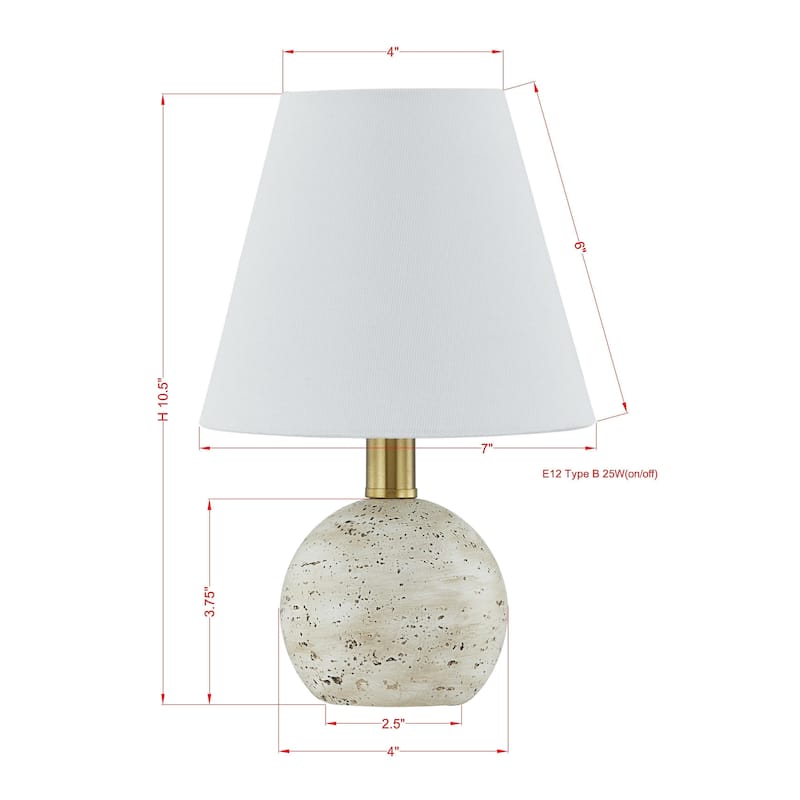 Alma 11" Mini Lamp with Linen Shade, Beige (Set of 2)