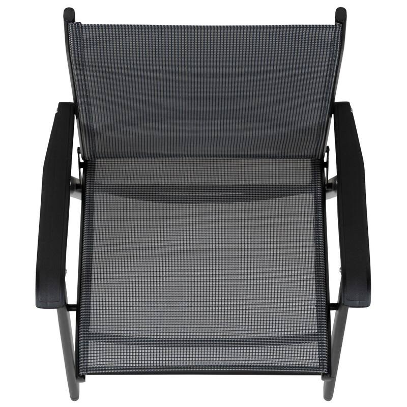 Outdoor Folding Patio Sling Chair / Portable Chair (2 Pack)