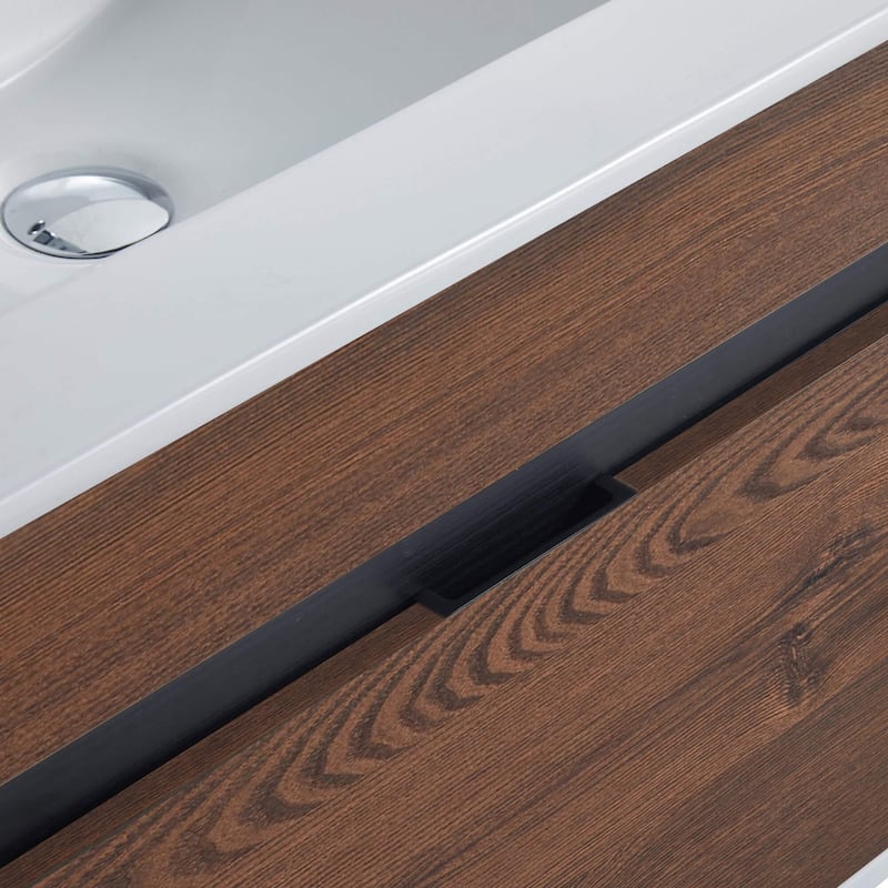 Fine Fixtures - Wall Mount Bathroom Vanity And Sink, Knob Free Design - Alpine Collection -