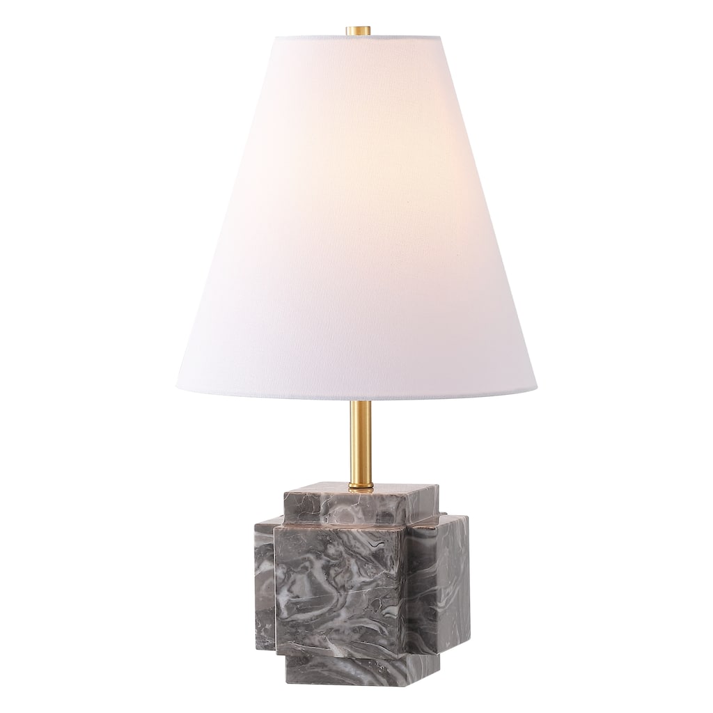 SAFAVIEH Lighting Maia, 22-inch, Marble Table Lamp - 12"W x 12"D x 22"H