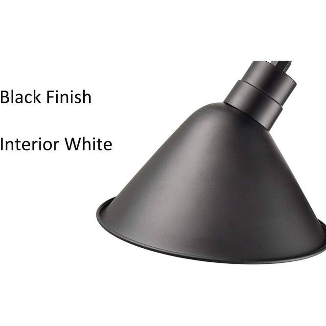 Belluno Industrial Gooseneck Wall Sconces Antique Black Barn Light Set of 2 - Antique Black