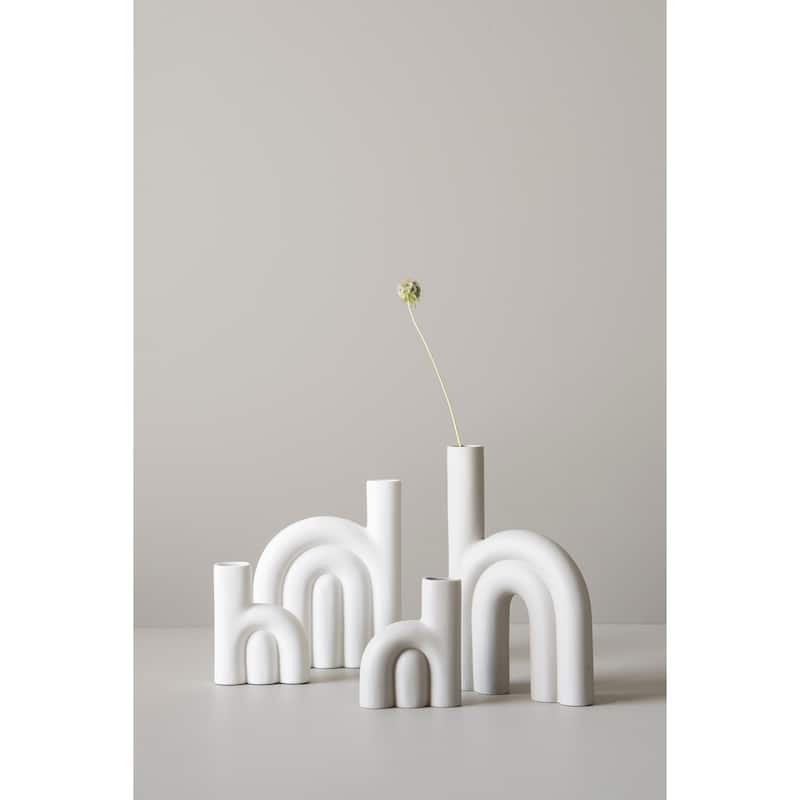 Lg. ROPE Vase White - White