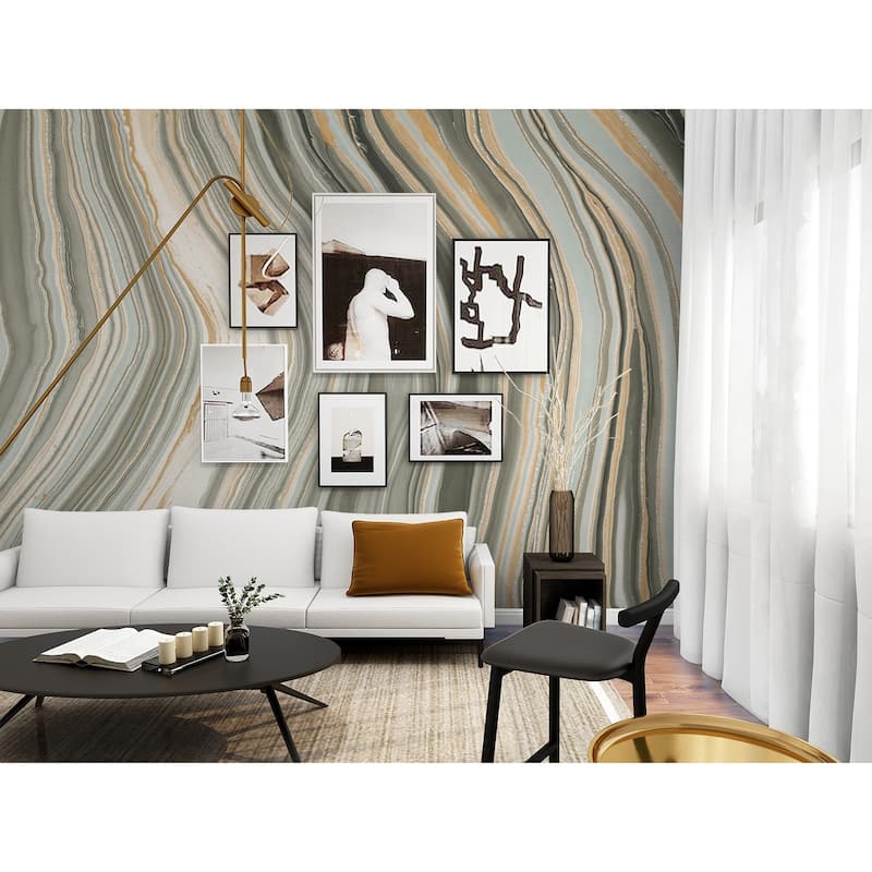 NextWall Botswana Marbled Agate Peel and Stick Wall Mural