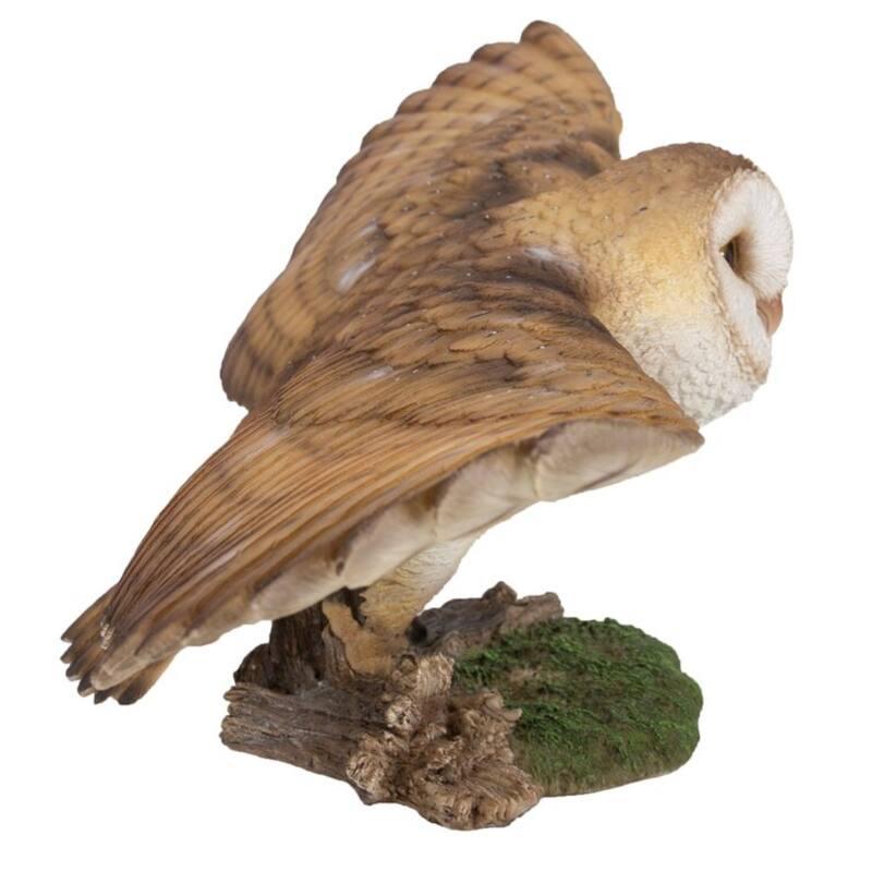 31" Barn Owl Flying Outdoor Garden Statue