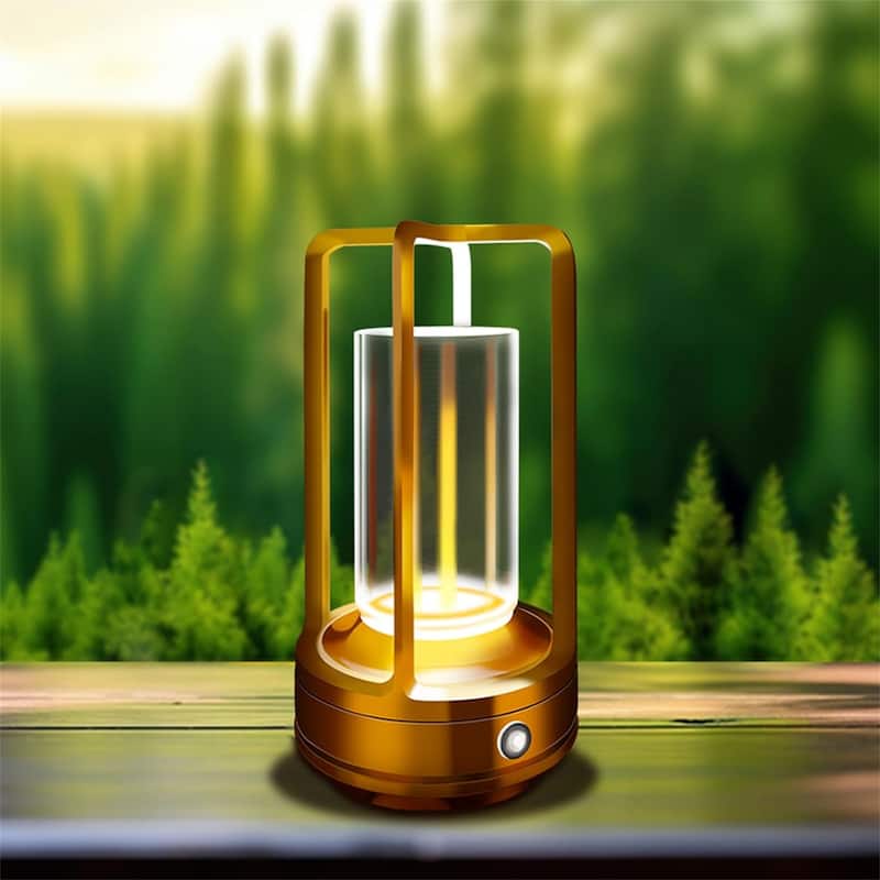 4000 mAh Rechargeable Outdoor Table Lamp Cordless - Gold