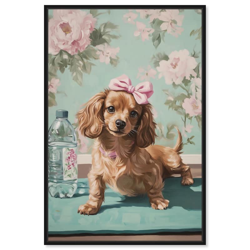 Doxxie Dainty Yoga Canvas by Art Remedy - Black - 24" x 36"