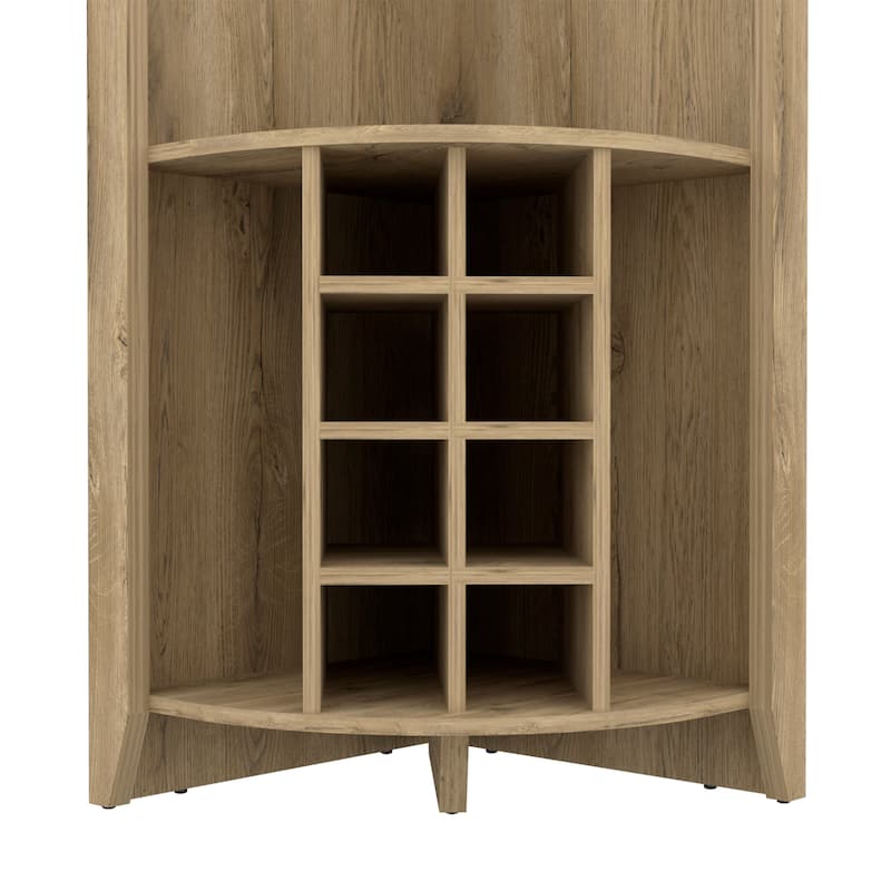 Morgana 8-Bottle 5-Shelf Corner Bar Cabinet