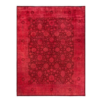Contemporary Overdyed Wool Hand Knotted Area Rug - 8' 1" x 10' 5"