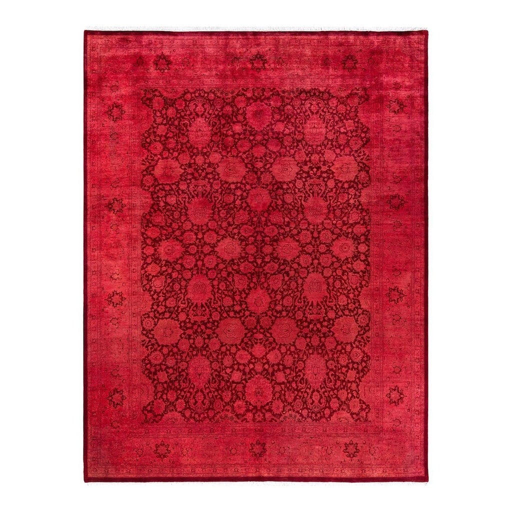 Contemporary Overdyed Wool Hand Knotted Area Rug - 8' 1" x 10' 5"
