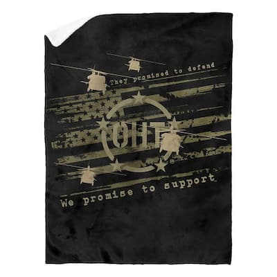 Operation Hat Trick Formation Faux Mink Sherpa Throw