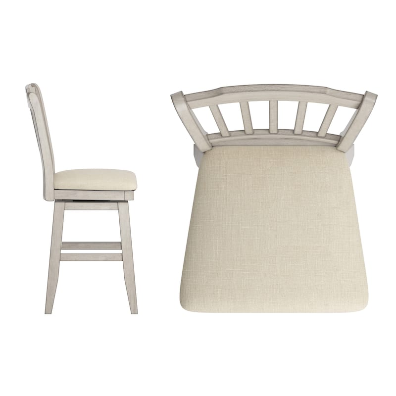 Ronda Slat Back Wood Swivel Chair