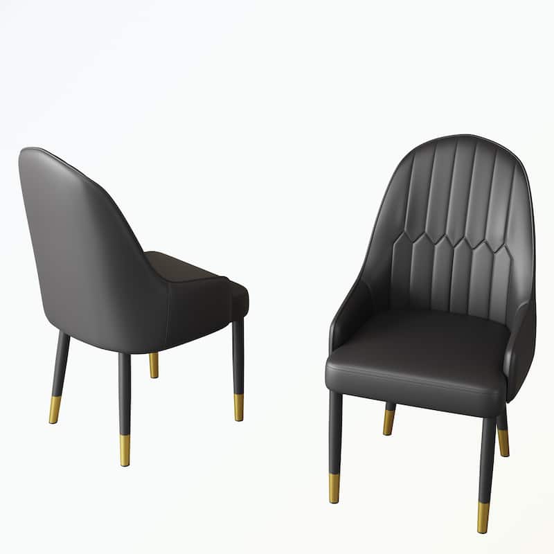 Modern Leather Dining Chair Set of 2