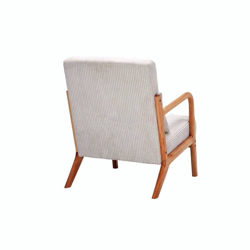Mid-Century Modern Accent Chair, Armchair Living Room Chairs with Pillow
