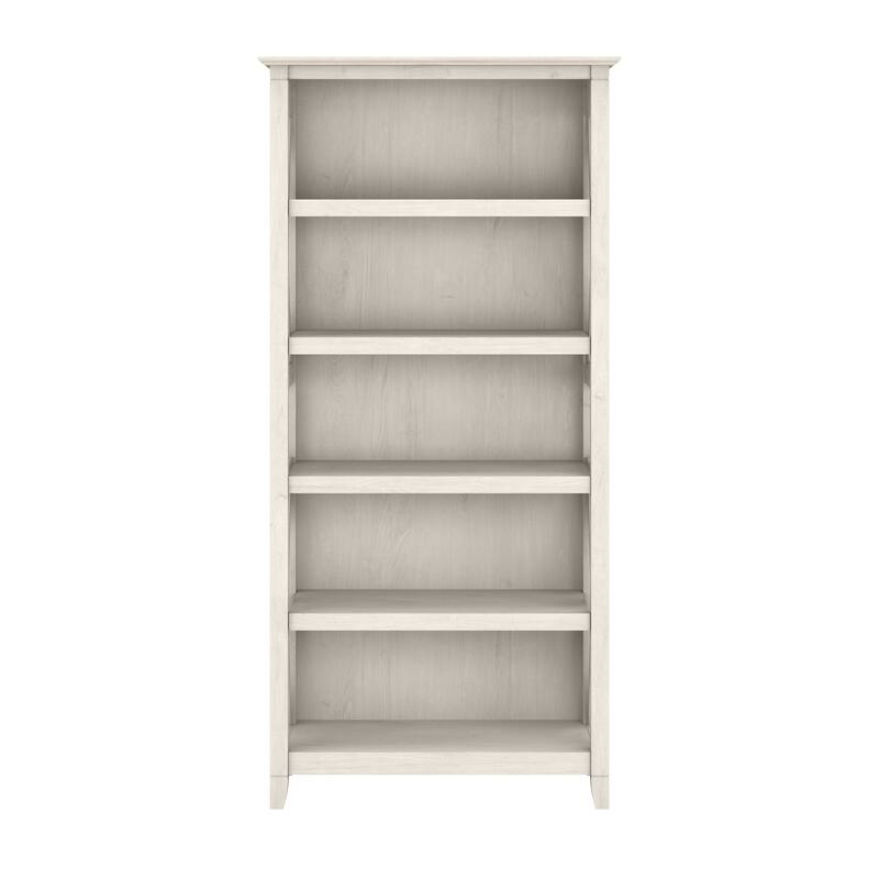 Bush Furniture Key West Tall 5 Shelf Bookcase with Adjustable Shelves