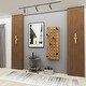 preview thumbnail 9 of 32, Brown Wood Rustic Farmhouse Wall Peg Wine Rack