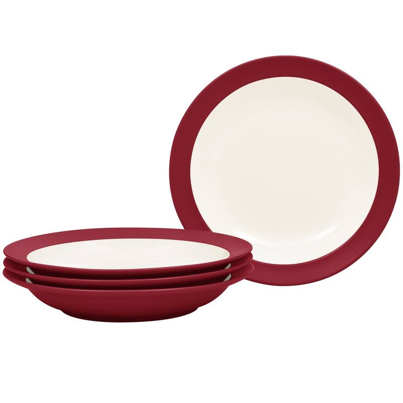 Noritake Colorwave Set Of 4 Pasta Bowls, 10-1/2", 27 Oz. - Raspberry