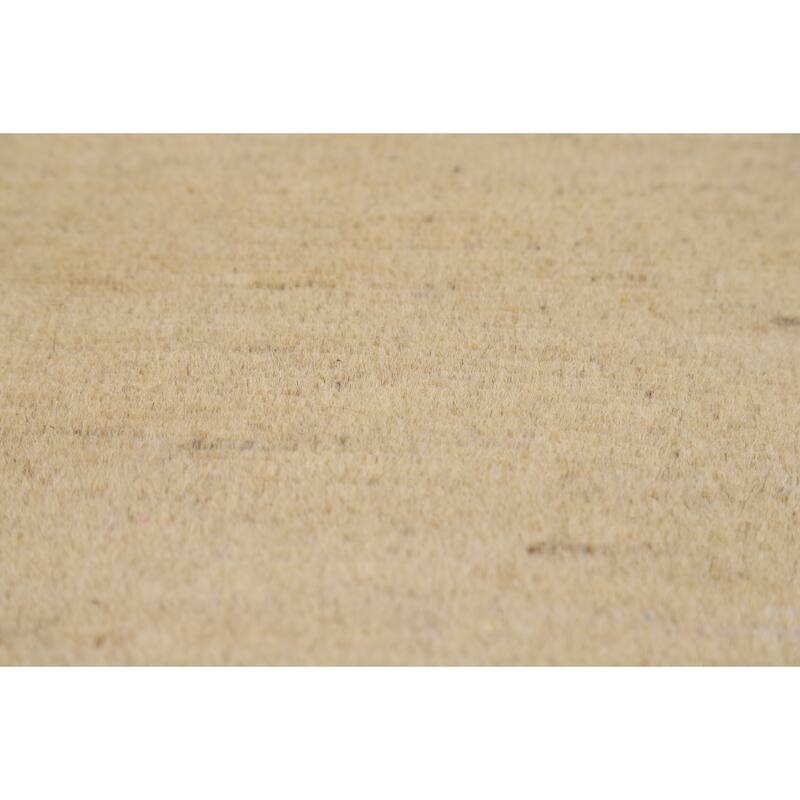 Muted Gabbeh Modern Rug Hand-Knotted Wool Carpet - 4'10"x 6'6"