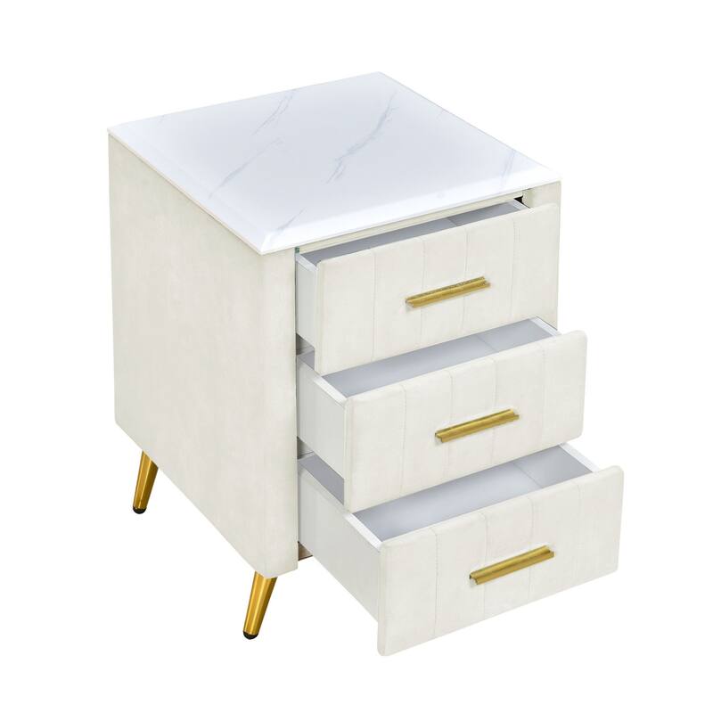 Beige Velvet Fabric Queen Platform Bed Vertical Stripes Wingback Panel