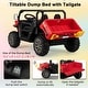 preview thumbnail 12 of 34, Gymax 24V Kids Ride On Dump Truck 2-Seater Electric Truck w/ Remote