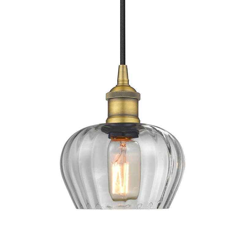 Innovations Lighting 616-1P-8-7 Fenton Pendant Fenton 7" Wide Mini - Brushed Brass / Clear
