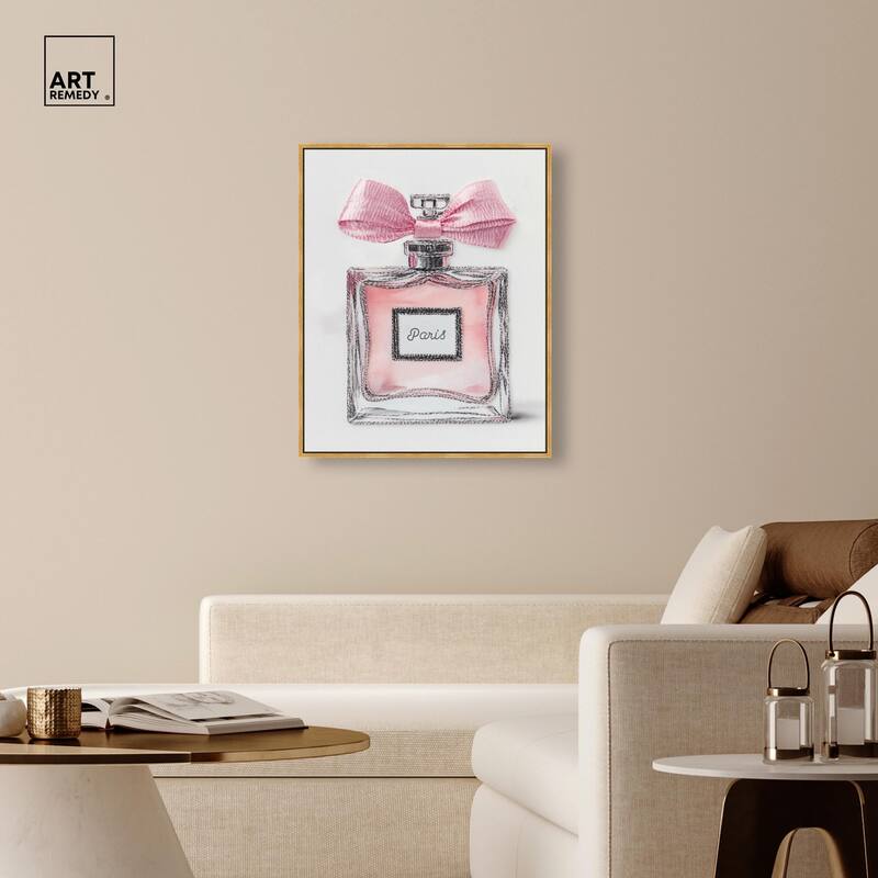 Simple Perfume Bow Canvas by Art Remedy