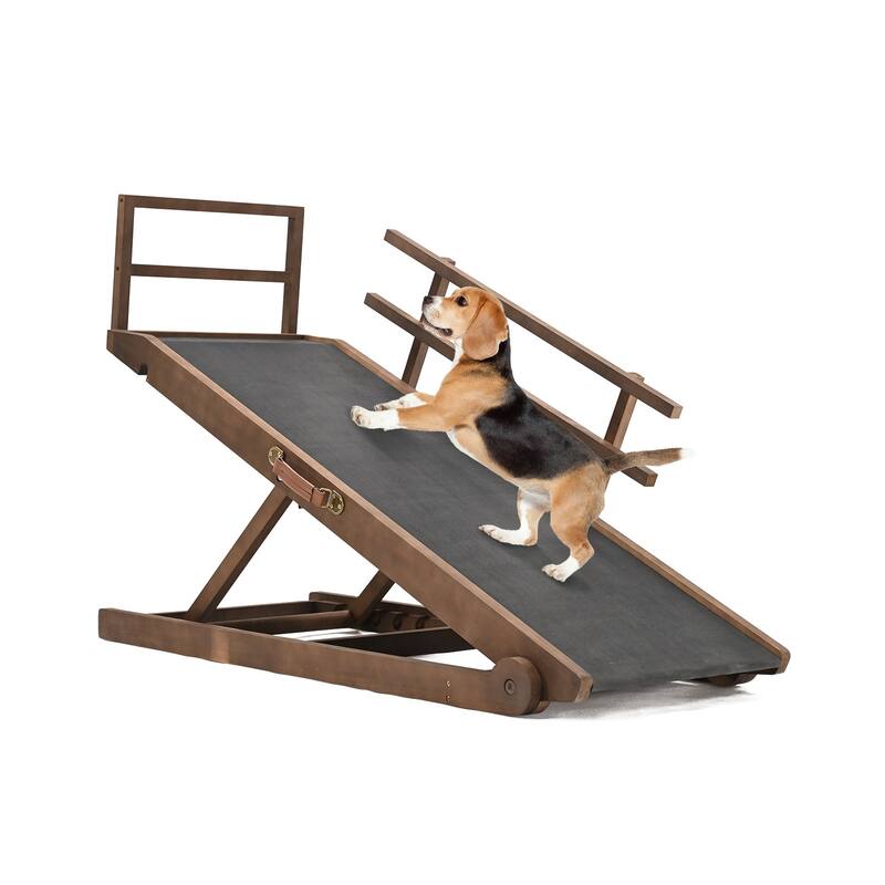 DoCred Pet Ramp, Portable Adjustable Height Folding Dog Ramp