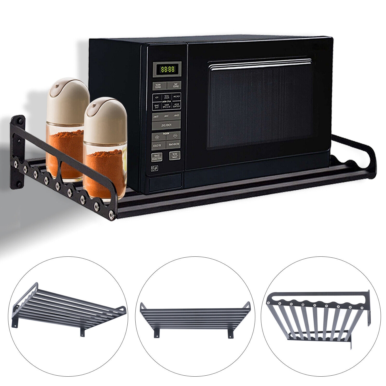 Wall-Mounted Microwave Oven Rack Kitchen Bakers Rack Space-Saving -  20*15.6*5.9inches - On Sale - Bed Bath & Beyond - 37127350