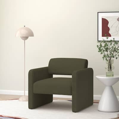 Single Sofa Chair, Upholstered Comfortable Chair with Armrests, For Dining Room/Bedroom/Living Room/Reception