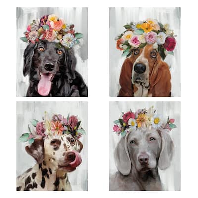 Flower Power I, II, III, IV by Studio Arts Canvas Art Prints