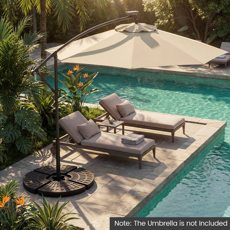 Gymax 4-Piece 140 LBS Water or Sand Filled Round Weight Plate Set