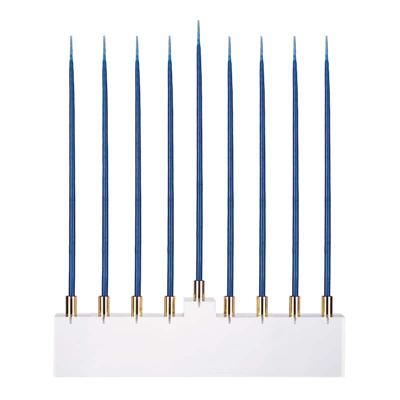 DesignStyles Acrylic Menorah w/ 30mm Candle Holders