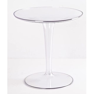 19"D Round Tulip Base Side Table, Translucent PC