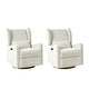 preview thumbnail 2 of 33, Remo Modern Electric Waterproof Nursery Swivel Glider Recliner with Built-in Nightlight and USB ports Set of 2 by HULALA HOME