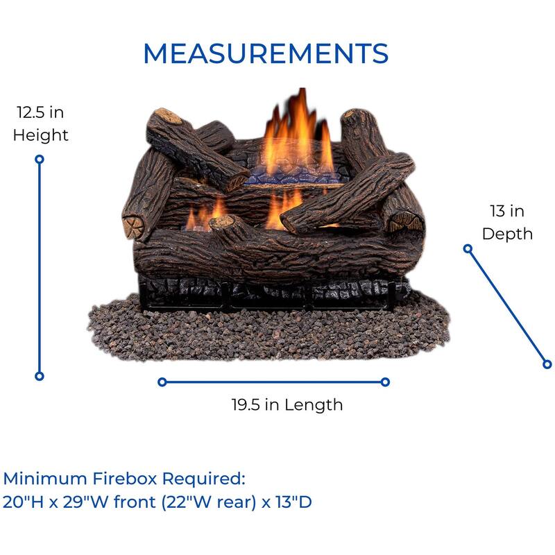 Duluth Forge DLS-L18R-2 30,000 BTU Vent Free Liquid Propane Log Set