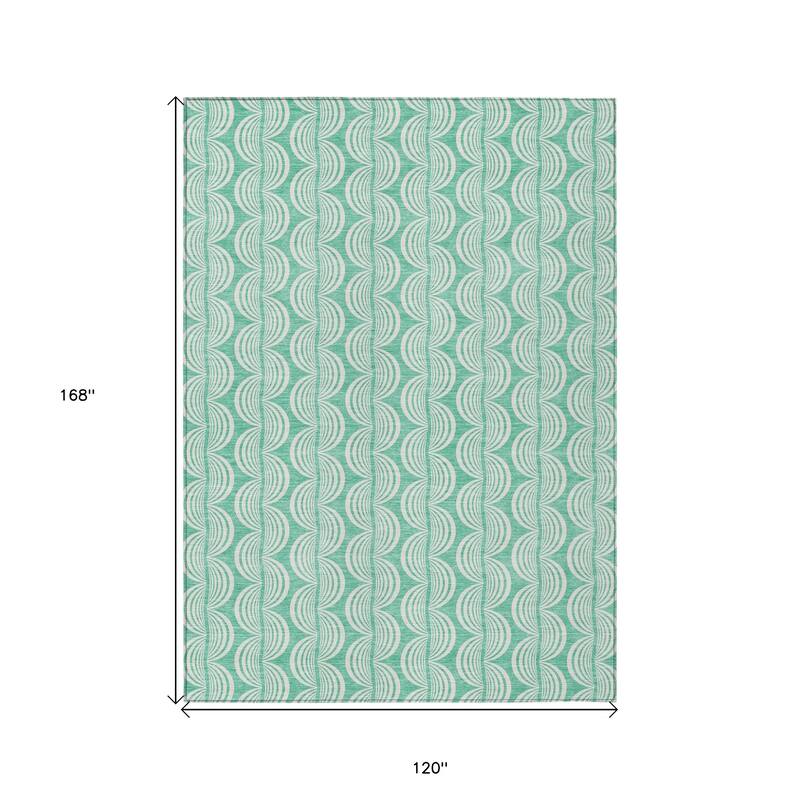HomeRoots Ogee Transitional Rectangle Outdoor Rug